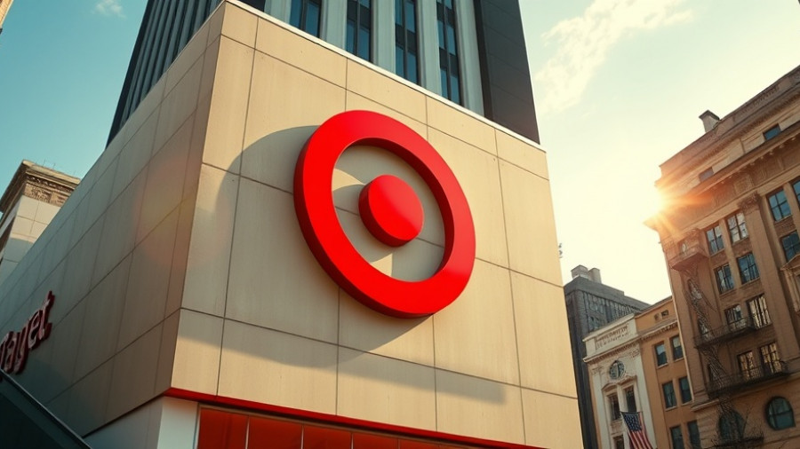 Target store sign on building facade, sunny day.
