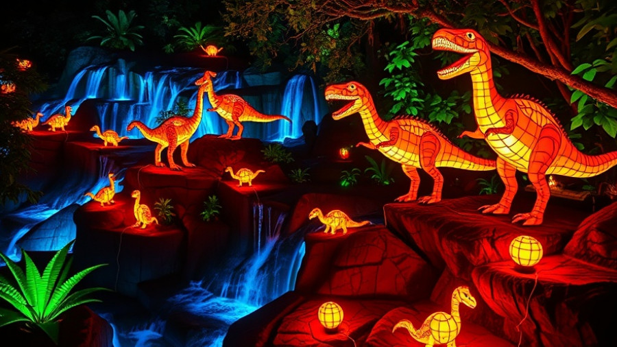 Dinosaur lantern display at North Carolina Chinese Lantern Festival
