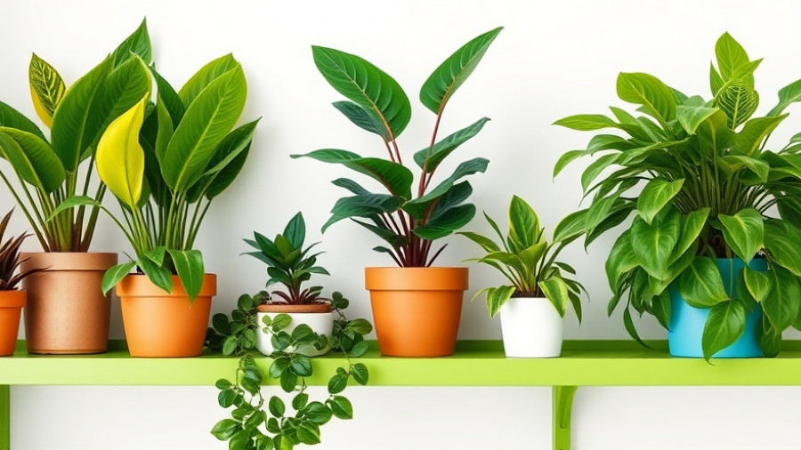 Houseplants thriving on neglect displayed in modern pots.