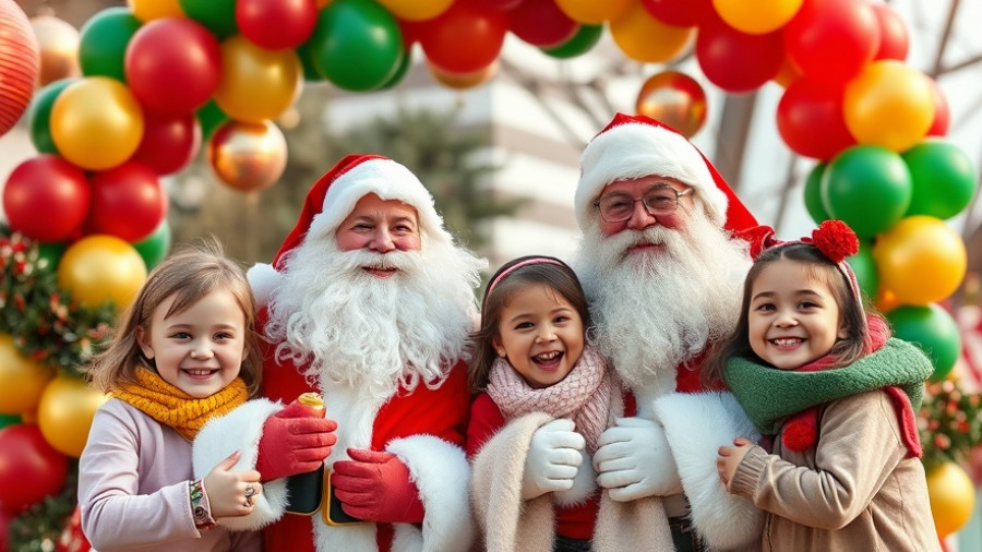 Winterfest at Capital Marketplace celebration with Santa and kids.
