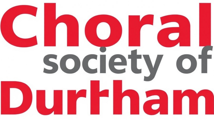 Choral Society of Durham logo with red and gray text on a white background.