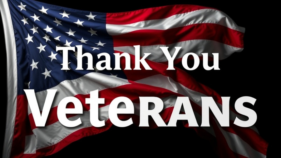 Veterans Day 2025 deals and events in the Triangle: Thank you message with flag.