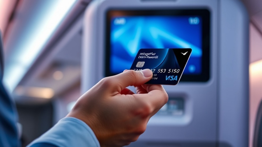 MileagePlus Debit Rewards Card payment transaction on airplane.