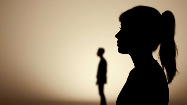 Silhouette of a person contemplating potential growth.