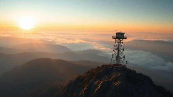 Franklin and Nantahala tourism: scenic mountain view with sunrise.