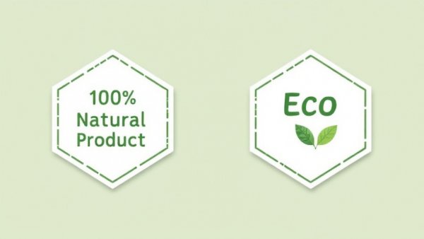 Green labels with eco-friendly claims, '100% Natural Product' and 'Eco Friendly'.