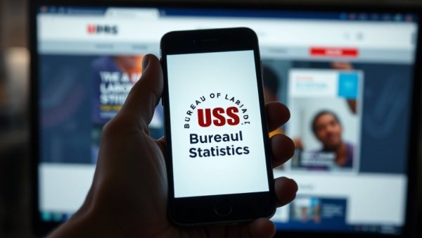 Smartphone shows U.S. Bureau of Labor Statistics logo in front of a website discussing September employment data release.