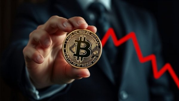 Bitcoin drops below $95,000 as graph shows downward trend.