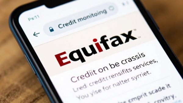 Equifax website on phone related to employment verification solutions.