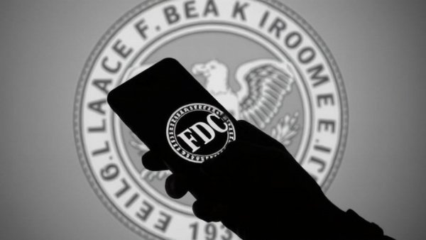 FDIC lawsuit against Capital One depicted with FDIC logo on phone.