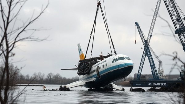Cranes lifting aircraft wreckage in military aircraft accidents 2024