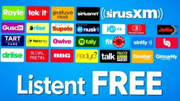 SiriusXM Listen Free Event channel lineup promoting free listening period.