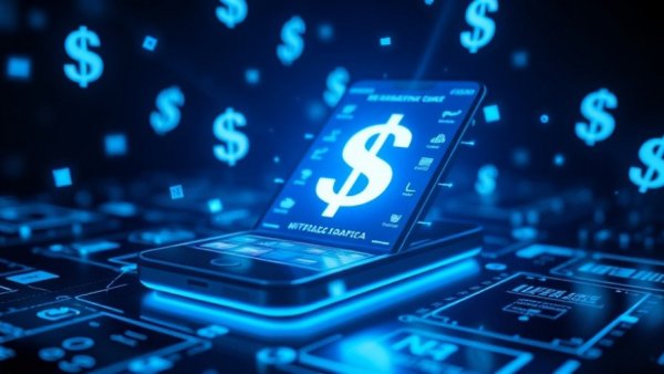 Futuristic holographic display of embedded finance tools