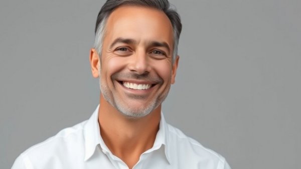Middle-aged man in white shirt smiling, AI specialist necessity for businesses.