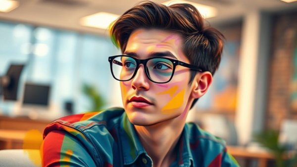 Abstract art depicting emotional intelligence in a modern business environment.