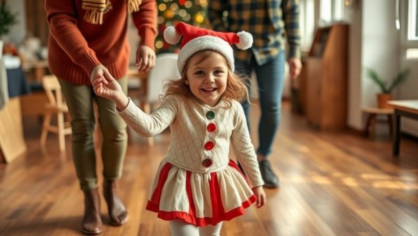 Kids Cookies Candies Event with joyful child and adults indoors.