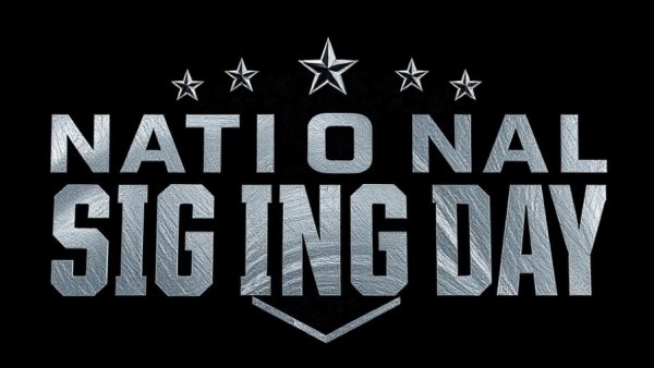 National Signing Day emblem on dark background for college football signing day South Carolina.