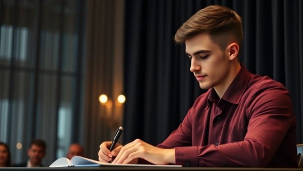 Triston Lewis signs with South Carolina during a ceremony.