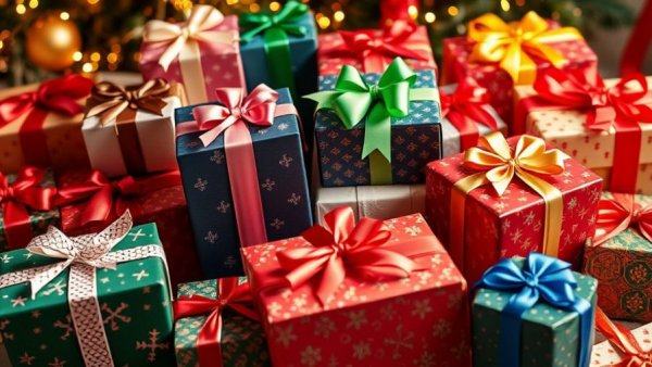Festive gift boxes for free toys event Raleigh December 2025.