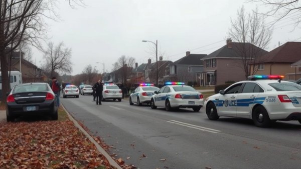 Police response in Easley neighborhood after stabbing.