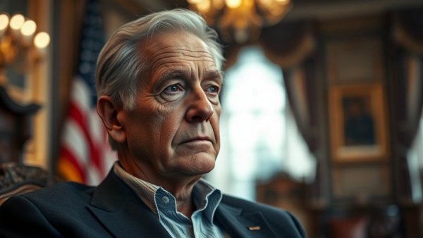 Pensive older man in a thoughtful pose with affordability problems theme.