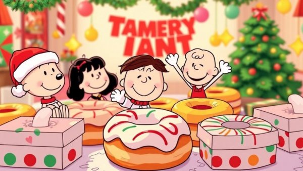 Krispy Kreme Day of the Dozens celebration with holiday donuts.