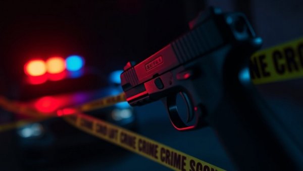 Pendleton shooting critical condition, crime scene with police lights.