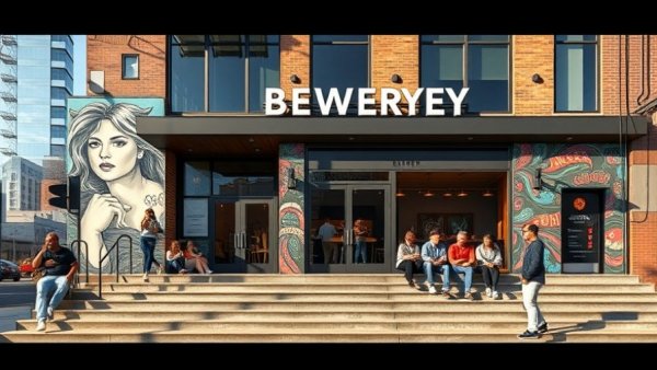 The Glass Jug Beer Lab exterior on a sunny day with outdoor seating.