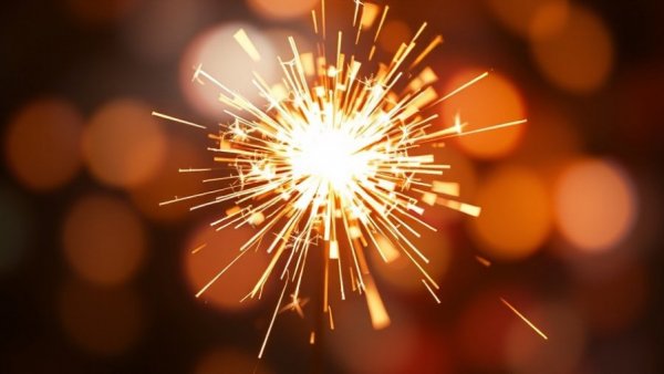 Vibrant sparkler for celebrating restaurants open on New Year’s Day 2026.