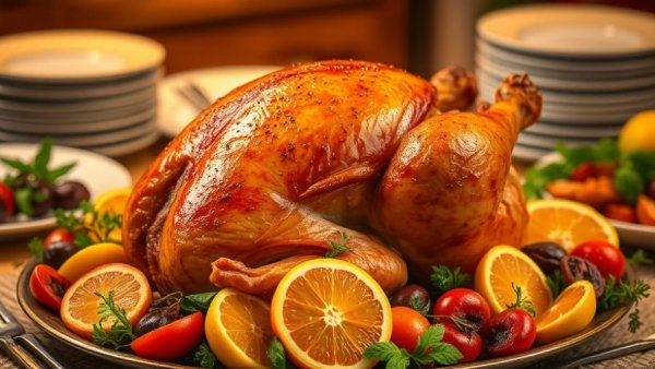 Christmas dinner at Triangle restaurants with roasted turkey and vegetables.