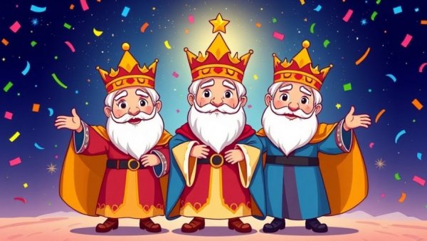 Three Kings Day Parade Cary flyer with festive details.