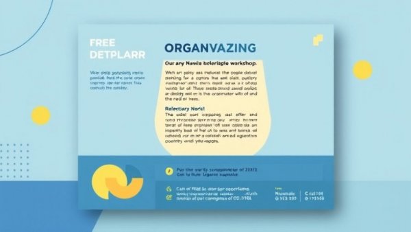 Flyer for free organizing workshop with event details.