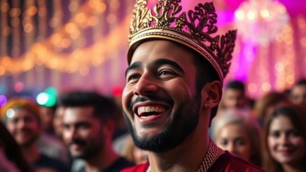 Night to Shine 2026 celebratory moment with crown and smile.