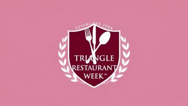 Triangle Restaurant Week logo with maroon shield and laurel.