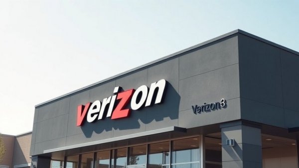 Verizon store exterior sign, related to outage credit.