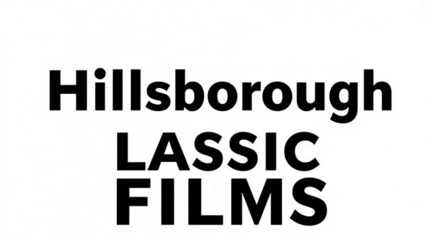 Minimalist vintage film reel logo for canceled Hillsborough Classic Film Society.