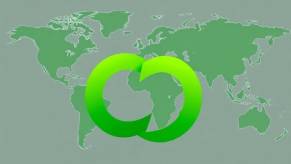 Green infinity loop with eco-icons signifying circular business models.