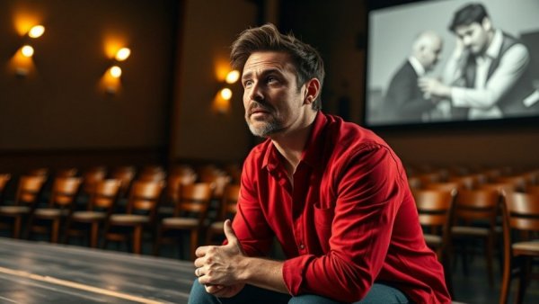 Dr. Sonny Kelly kneeling during Indivisible performance on stage.