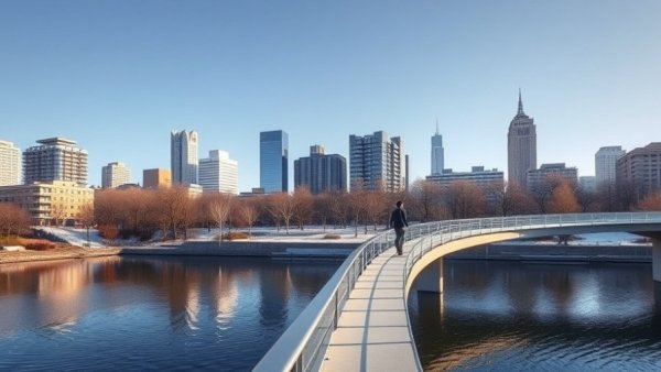 Gold Medal Games at Downtown Cary Park scenic view with modern bridge and water.