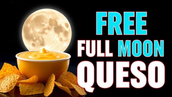 QDOBA Free Chips and Queso Full Moon promotional graphic.