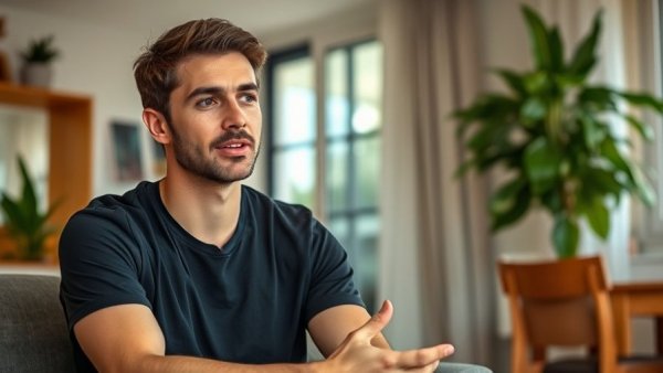 Discussing walkability in Greenville SC indoors with casual attire.