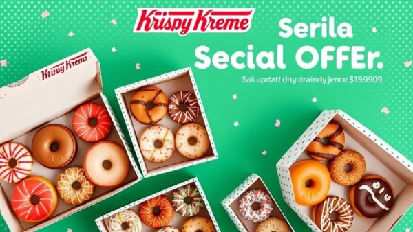 Krispy Kreme BOGO Dozen for Daylight Saving Time offer with donuts.