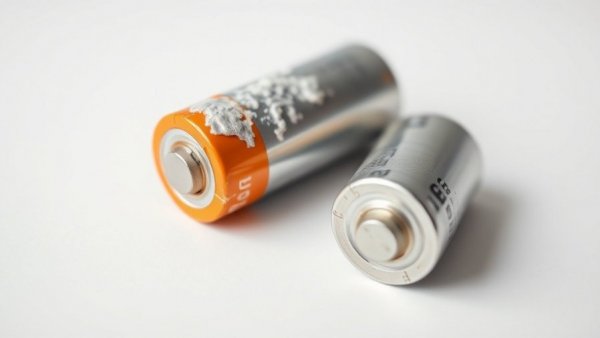 Close-up of corroded and clean alkaline batteries