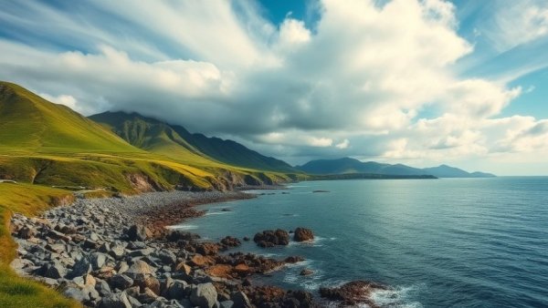 Coastal landscape representing sustainable blue economy.