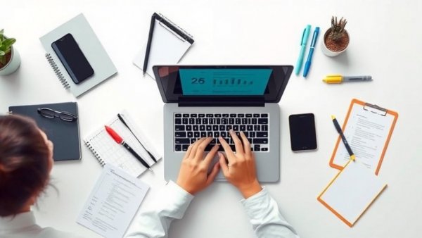 Person working on laptop for millwright training in green energy buildout.