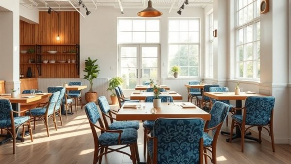 Farm-to-table restaurant in North Carolina with modern decor.