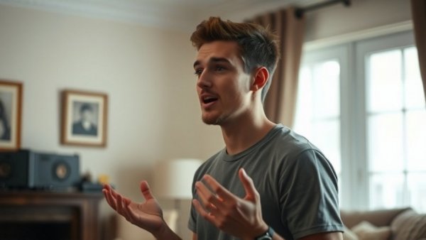 Young man discussing community spaces in Greenville.