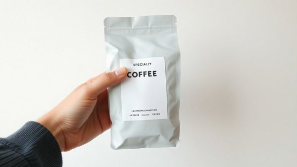 Specialty coffee bag held against a white wall, bird-friendly coffee brands.