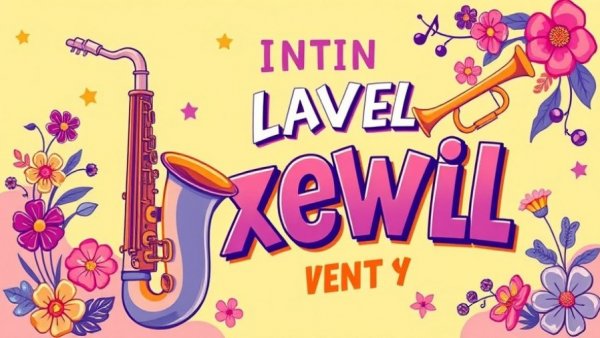 Spring Jazz Market Moore Square vibrant poster with saxophone.