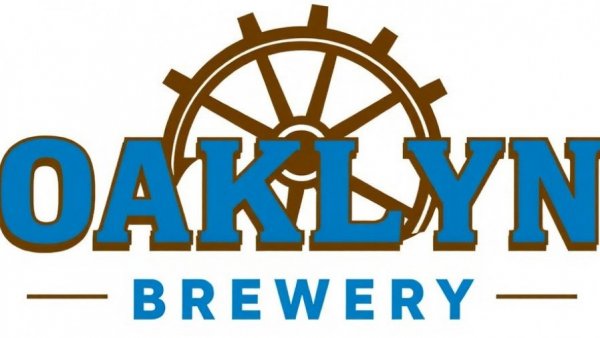 Oaklyn Springs Brewery logo featuring stylized waterwheel.